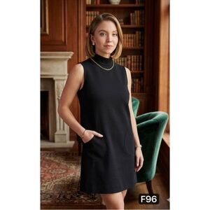 Spanx AirEssentials NWOT SZ S Mock Neck Sleeveless Dress in Very Black.